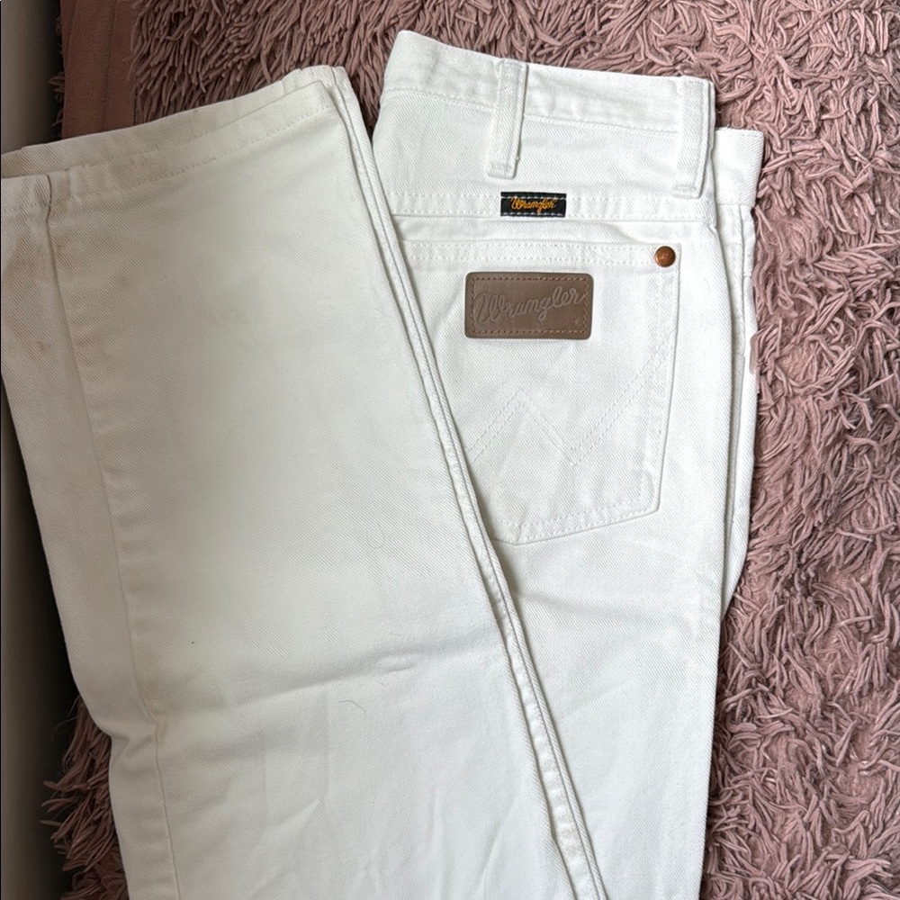 White High Waist Wrangler Jeans Men